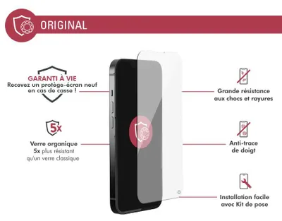 Obrázok produktu pre BIG BEN FGOGIP1361ORIG, Apple, iPhone 13, 13 Pro, Odolné proti poškriabaniu, Priehľadná, 1 kusov
