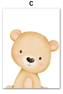 Produktbild von Poster Kinderzimmer Tiere Dschungel Wald · Name Personalisiert · Kinderzimmer Bilder · Wand Deko · Kunst Druck · Deko Print · ohne Rahmen · Motiv C · 30×40 cm