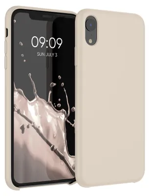 Produktbild von kwmobile Handyhülle für Apple iPhone XR Hülle - Case Silikon - Kabelloses Laden - Schutzhülle Cover in Perlmutt