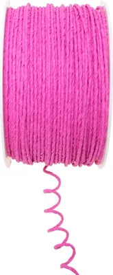 Produktbild von Papierdraht Ø 2 mm 100 m Papierdekodraht Papierkordel auf Spule Basteldraht pink