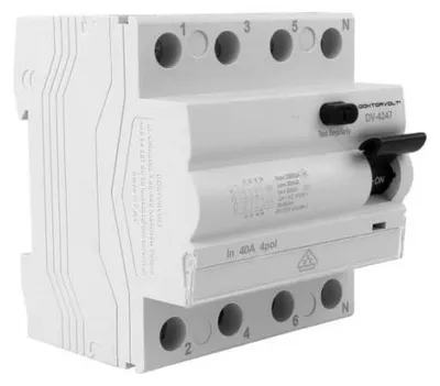 Immagine prodotto di Interruttore differenziale RCCB 10kA 4P 40A 30mA typ A Doktorvolt VDE RCD DV-4247