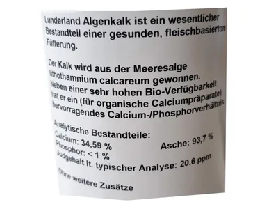 Produktbild von Lunderland  Algenkalk 700g für Hunde und Katzen 100% Meeresalge Barf