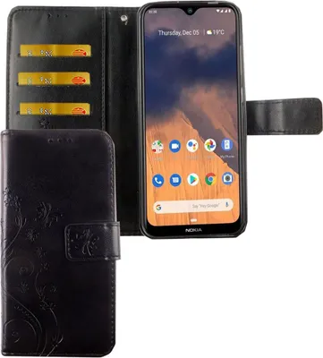 Produktbild von Nokia 2.3 Handy Hülle Schutz-Tasche Cover Flip-Case Kartenfach Schwarz