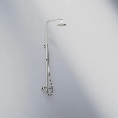 Image de Steinberg 100 - Ensemble de douche avec thermostat, diamètre 200 mm, nickel brossé 100 2721 BN