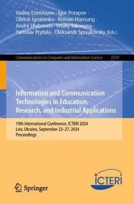 Obrázek produktu pro Information and Communication Technologies in Education, Research, and Industrial Applications