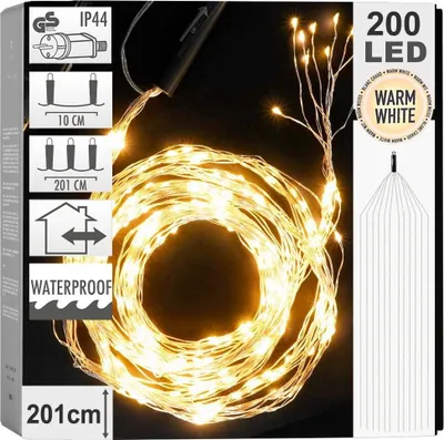 Obrázek produktu pro Kaskáda světelné smyčky tvoří 200 LED svítidel uvnitř/venku