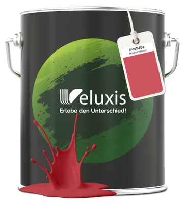 Produktbild von Wandfarbe Rot Rosa Matt Innenfarbe – Deckkraft Klasse 1, VOC-frei, Ohne Grundierung, Tropfarm – Wohnzimmer & Schlafzimmer – 5L – Veluxis (Muted Crimson)