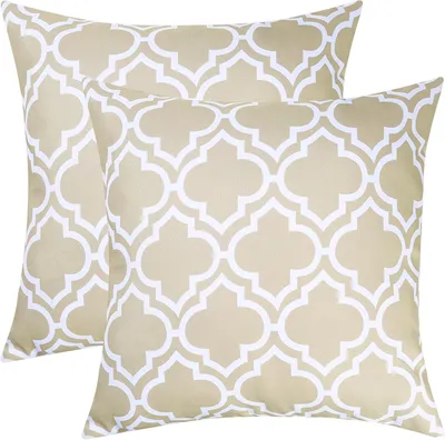Image de Housses de coussin d'extérieur imperméables, 45 x 45 cm, lot de 2, pour meubles de jardin