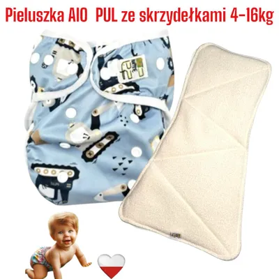 Produktbild von NappiMe AIO PUL Mehrwegwindel mit Baggerflügeln