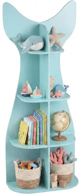 Produktbild von KOMFOTTEU Bücherregal Kinder, 4 Ebenen Kinderregal mit offenen Fächern