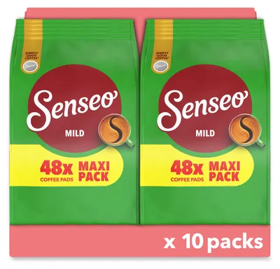 Image de Dosettes de café Senseo Mild Roast, Goût fin et velouté, Dosettes de café pour machines à café à dosettes, 480 dosettes
