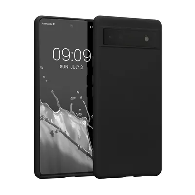 Immagine prodotto di kwmobile cover compatibile con Google Pixel 6a - cover per cellulare in silicone TPU gommato - cover protettiva per la ricarica wireless - custodia in nero