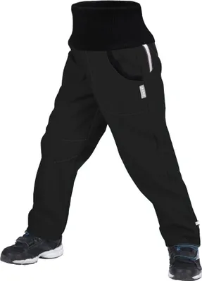 Produktbild von UNUO, Softshellhose mit Fleece Street, Schwarz (Unoo Softshell Kids Hosen, schwarz) - 140/146