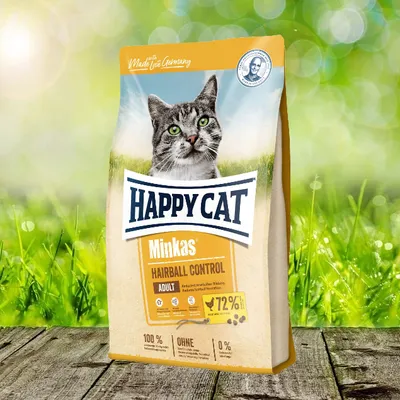 Produktbild von HappyCat 10kg Minkas Hairball Control Geflügel