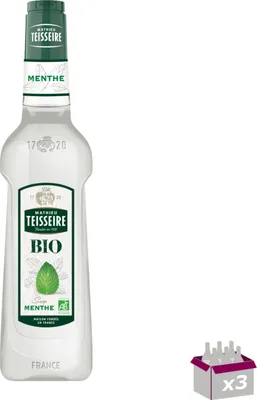 Image de Lot 3 - Teisseire - Sirop de menthe B.I.O. - 50cl
