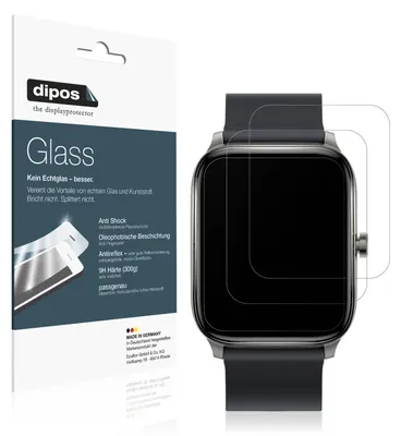 Obrázok produktu pre 2x ochranná fólia pre Haylou GST Smartwatch matná - proti nárazom 9H fólia dipos Glass plastové sklo