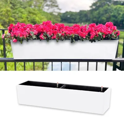 Productafbeelding van Plantenbak - Hangende plantenbak - Bloembak 102 cm - Zelfwaterend - Zwart