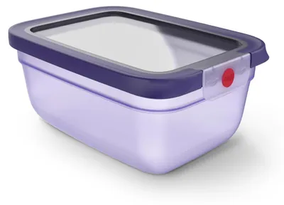 Produktbild von EMSA oneClick Frischhaltedose 1,5 L N12112, Box, Rechteckig, 1,5 l, Violett, Durchscheinend, Polypropylen (PP), Polypropylen (PP)/Thermoplastisches Elastomer (TPE)