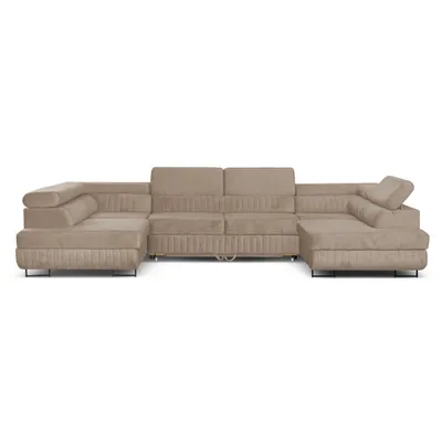 Produktbild von U-Form Ecksofa Magnum U  Beige mit Schlaffunktion und 2 Bettkästen
