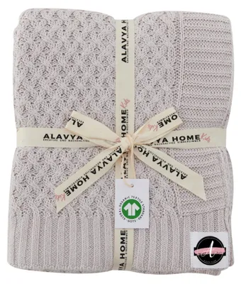 Produktbild von Alavya Home Babydecke 75x100 cm GOTS Baumwolle - Grau