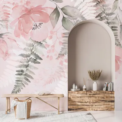 Produktbild von Vlies Fototapete Blumen 400x280 cm Tapeten Wandtapete XXL Pflaneznmotiv Fern wie gemalt b-C-10031-a-a