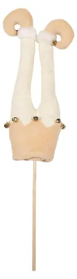 Produktbild von Clayre & Eef Weihnachtsdekoration Beine eines Elfen 11x5x48 cm Beige Holz