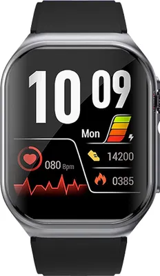 Produktbild von PRO 3 Fan Edition 2025: Elegante Schwarze Smartwatch mit Silikonarmband & Edelstahlgehäuse