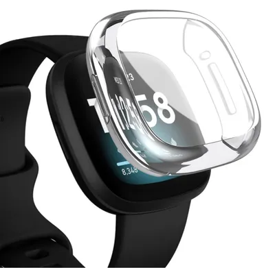 Produktbild von Strap-it TPU-Schutzhülle – transparente Schutzhülle passend für Fitbit Sense 1 – transparente Schutzhülle für Fitbit Sense