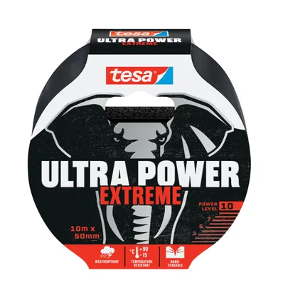 Productafbeelding van tesa® 56622-00000-00 Reparatielint Ultra Power Extreme - 10 m x 50 mm, zwart