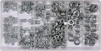 Produktbild von Sechskantmuttern Set 300 teiliges Sortiment M3 M4 M5 M6 M8 M10 Muttern