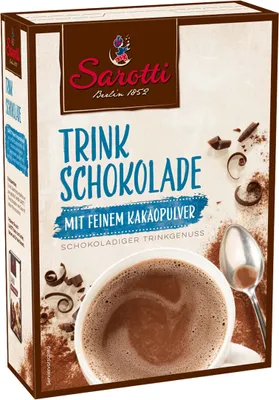 Zdjęcie produktu dla Czekolada do picia Sarotti czekoladowa przyjemność 250g opakowanie 5 sztuk