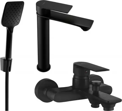 Produktbild von Mexen Royo R62 Badewannenset, Schwarz - 72213R62-70
