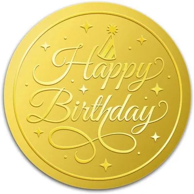Produktbild von Famanu Aufkleber 100 Stück goldene Foliensticker 5 cm - selbstklebende runde Sticker
