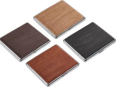 Image de Etui à cigarettes en bois, couleurs mélangées