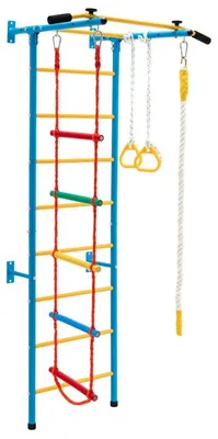 Produktbild von Sprossenwand Smart mit Klimmzugstange und Zubehör – Wandmontage, bis 100 kg