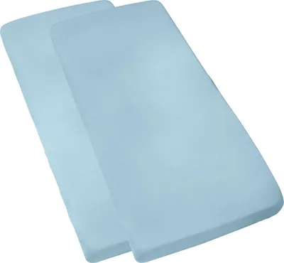 Produktbild von Erwin Müller Kinder-Spannbettlaken Murnau" im 2er-Pack hellblau 60x120 cm - 70x140 cm"