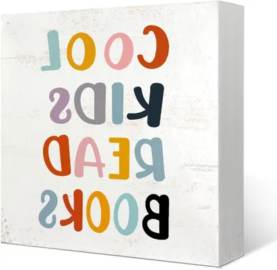Productafbeelding van Houten Doos Decoratie - Tekentafel Blok - Kamer Opvrolijken - Inspirerende Teksten - 12.7 x 12.7 cm - Rustiek Hout