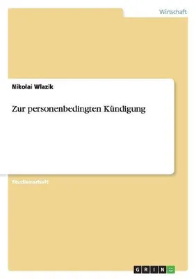 Produktbild von Zur personenbedingten Kündigung