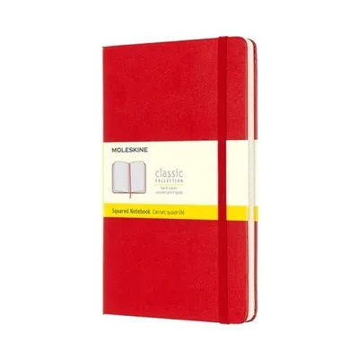 Zdjęcie produktu dla Moleskine Classic, Monochromatyczny, Czerwony, 240 ark., 70 g/m², Papier w kratkę, Twarda okładka