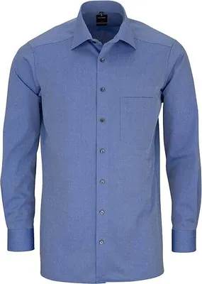 Produktbild von Olymp Hemd bügelfrei modern fit mittelblau