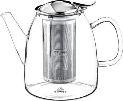 Zdjęcie produktu dla Dzbanek do herbaty Wilmax England z filtrem ze stali nierdzewnej, 600 ml, szkło borokrzemowe WL-888807/A