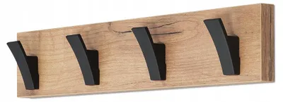 Produktbild von Furniteco Wandgarderobe Loft 4 Haken Eiche Gold