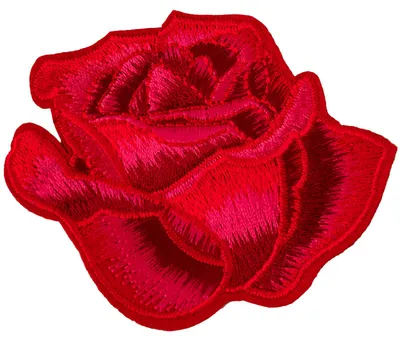 2 Rosen Aufbügler, Applikationen Zierapplikation, 78x65mm, rot-pink