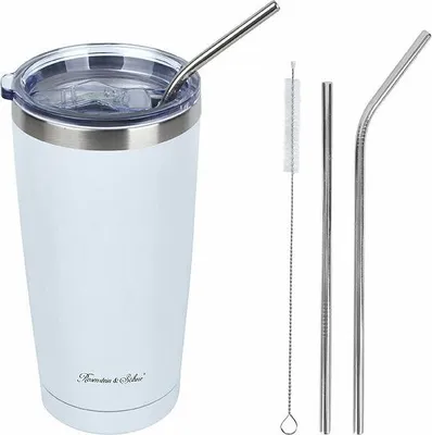 Image de Gobelet isotherme double paroi 600 ml - coloris blanc