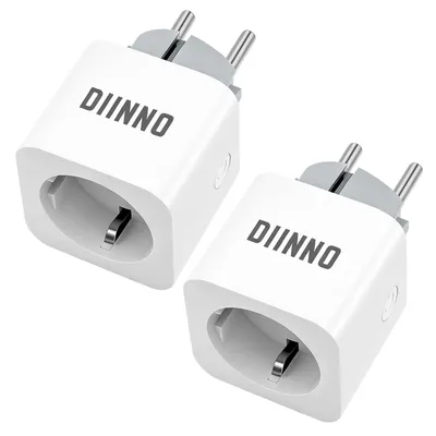 Imagen del producto de Enchufe inteligente DIINNO con conexión Wi-Fi, medición del consumo de energía, control a través de una aplicación y temporizador