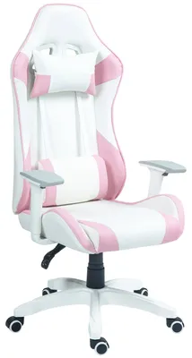 Produktbild von Gaming-Stuhl – Bürostuhl – Computerstuhl – Werkstuhl – Ergonomisches Design – Verstellbare Armlehnen – 67 x 60 x 120-128 cm – Rosa