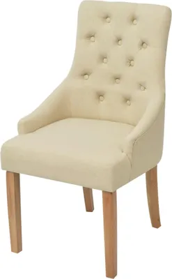 Produktbild von vidaXL Esszimmerstühle 2 Stk. Creme Stoff