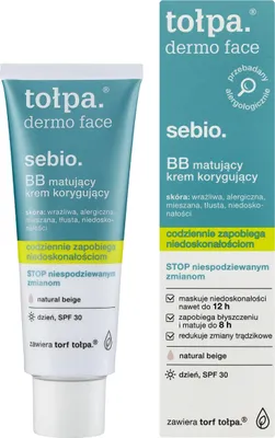 Image de Tołpa Dermo Face Sebio BB Crème correctrice matifiante SPF30, 40 ml