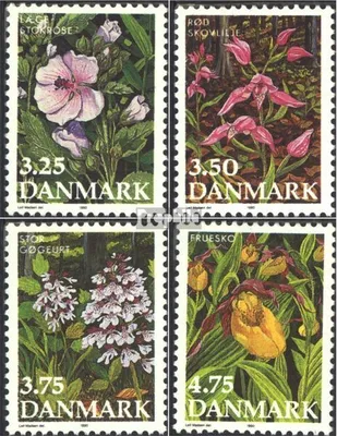 Produktbild von Briefmarken Dänemark 1990 Mi 981-984 (kompl.Ausg.) postfrisch Blumen