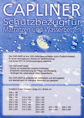 Produktbild von Staubschutzbezug / Capliner für Softside Wasserbett Größe 210x140 cm